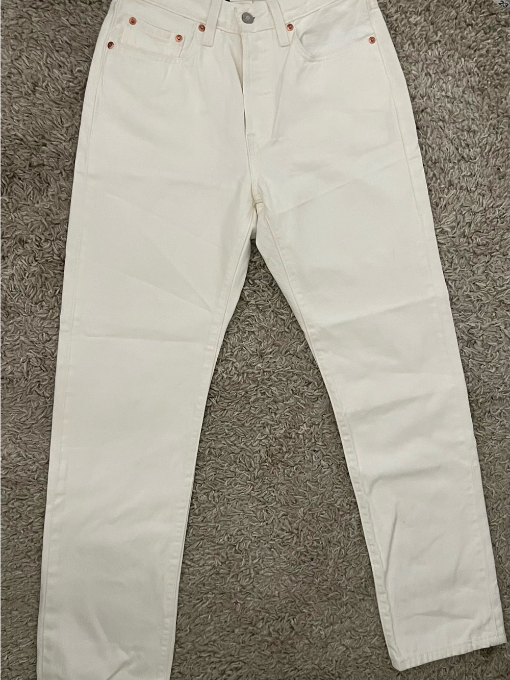 Levi's Women's White Straight-Leg Jeans